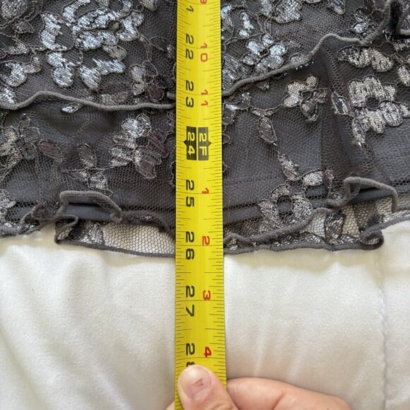 Express Womens Size XS Fairy Goth Tank Top Metallic Floral Whimsigoth Grunge Y2K - Picture 4 of 7